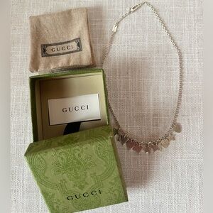 Gucci Silver Heart Charm Necklace - Silver